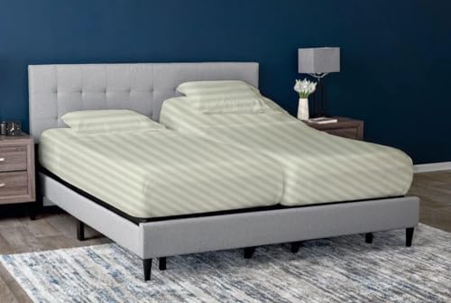 Rajlinen Split King Sheet Set for Adjustable Bed, 100% Egyptian