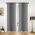 Gray Ombre Blackout Window Curtains 96 Inch Length 2 Panels Set