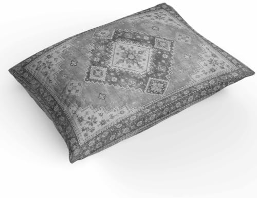 Duvet Cover Full Size, Grey Boho 3-Piece Bedding Quilt/Comforter