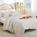 weigelia Beige Comforter Set Queen Size, All Season Lightweight