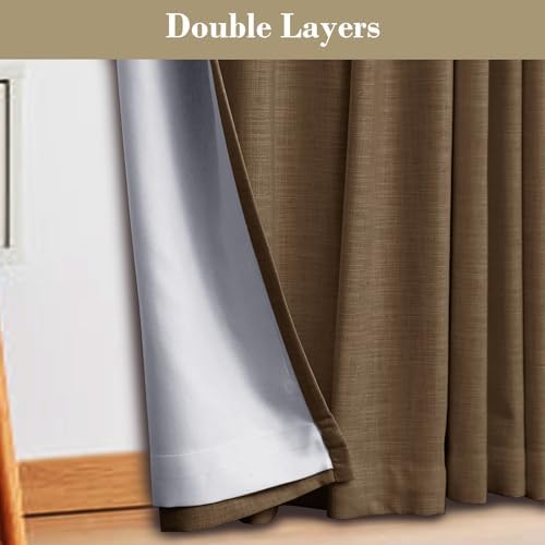cololeaf coloeaf Blackout Curtains Faux Linen Look Window Curtain