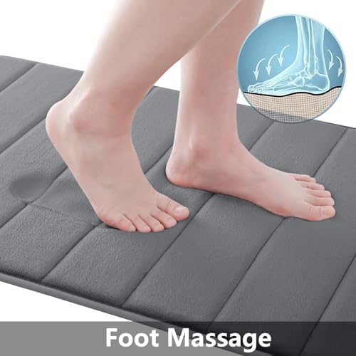 Buganda Meomry Foam Bathroom Mat and Toilet Rugs U-Shaped 4 Pieces, 1