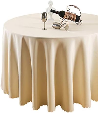 Round Tablecloths for Circular Table, Washable Table Cover, Polyester
