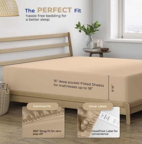 THREAD SPREAD Egyptian Cotton Fitted Sheet King Size - 400 Thread
