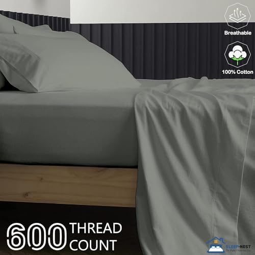 SLEEPNEST King Size Sheets Set 4 PC Hotel Luxury, Soft, Cooling Bed