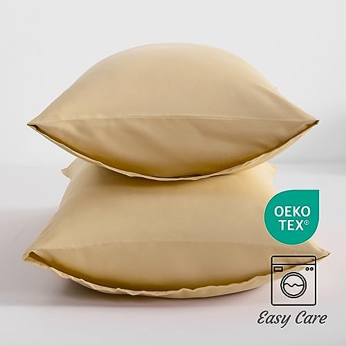 NTBAY King Microfiber Pillowcases, Set of 2, Light Taupe