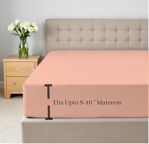 2-Pack Fitted Sheet Twin XL, Pure Cotton Percale Weave Fitted Bottom