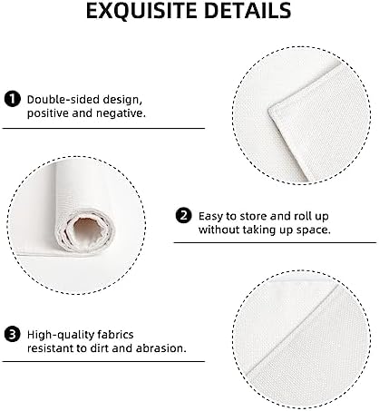 Gray White Plaid Linen Placemats Set of 4 - Heat Resistant Non-Slip