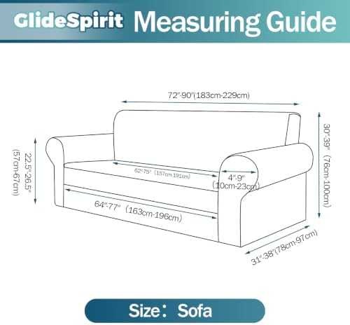 Waterproof Couch Cover, Stretch Non-Slip Sofa Slipcover with Elastic