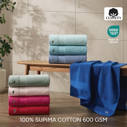 Lacoste Heritage 100% Supima Cotton Bath Sheet 35" x 70", Sand