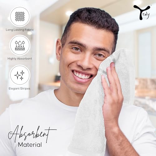 Luxury Wash Cloths 12 Pack |13x13 Inch | 600 GSM | 100% Ring Spun