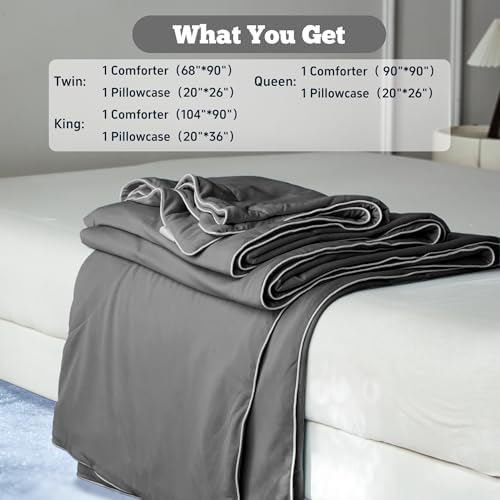 DOWNCOOL Cooling Comforter Queen Size, Blanket with Cooling
