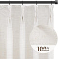 100% Blackout Shield Pinch Pleated Curtains 84 Inch Length 2 Panels