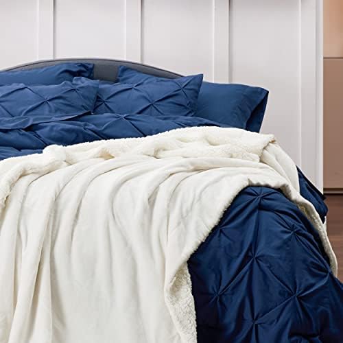 Bedsure GentleSoft Sherpa Fleece Blankets King Size for Bed