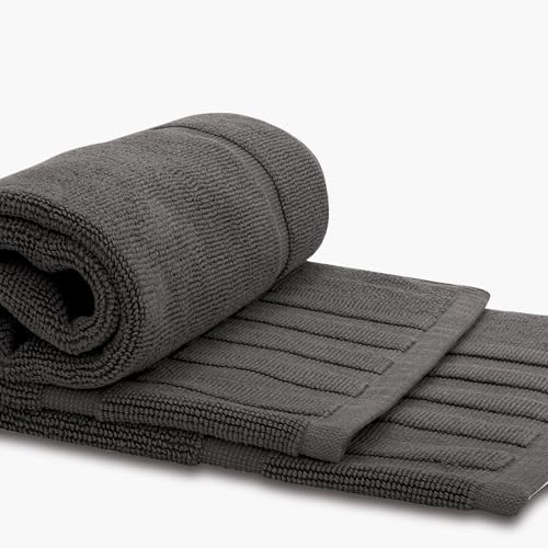White Classic Luxury Charcoal Bath Mats 22x34, 2 Pack