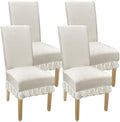 Velvet Dining Room Chair Cover Stretch Thicker Dining Chair Covers Set