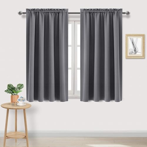 Blackout Curtains 63 inches Long for Living Room, Room Darkening