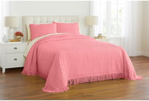 BrylaneHome Chenille 100% Cotton Bedspread
