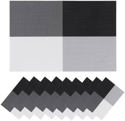 Table Placemats 10 Piece Pack of Woven PVC Placemats 30 * 45Cm Heat