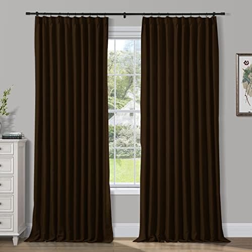 Frelement Blackout Thermal Insulated Curtains Indoor Pinch Pleat