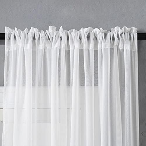 Sheer Bedroom Curtains 2 Panel Sets 54 x 108, Sheer Privacy Curtains