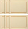 6 Sets Classic Cork Placemats Backed Placemats Cream