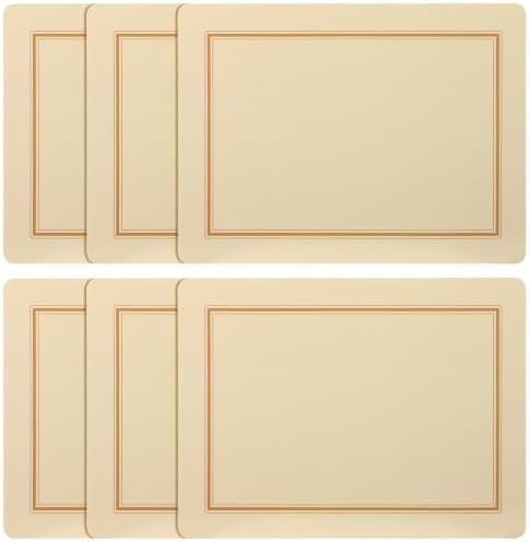 6 Sets Classic Cork Placemats Backed Placemats Cream