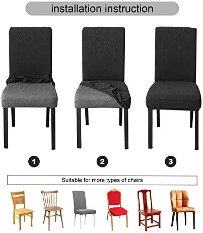 Genina Waterproof Chair Covers for Dining Room Dining Chair Covers