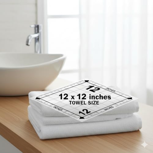 12-Pack, 100% Cotton Ribbed Bar Mops Dish Cloths, Dish Towels, Super
