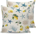 Pillow Covers 20x20 Set of 2, Summer Ocean Starfish Throw Pillow