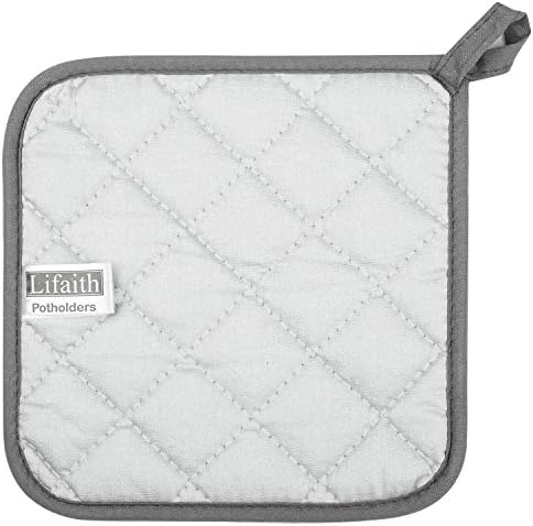 Pot Holders for Kitchen, 100% Cotton Terry Pot Holder Set of 5, Heat