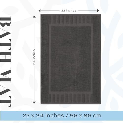 White Classic Luxury Charcoal Bath Mats 22x34, 2 Pack