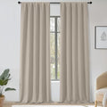 OWENIE Stone Blackout Curtains for Bedroom 120 Inch Extra Long 2
