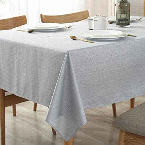 Tablecloth, Waterproof Linen Solid Color Tablecloth, Modern Minimalist