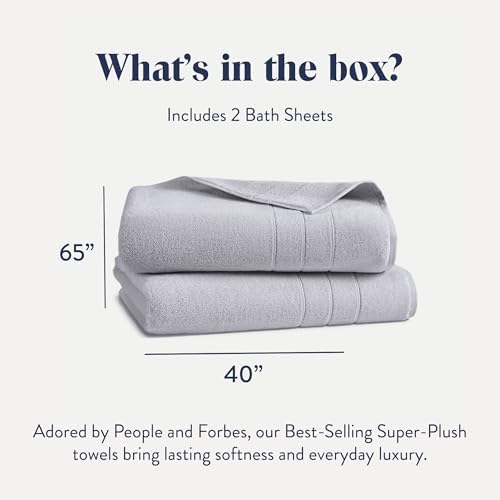 Brooklinen 100% Turkish Cotton Bath Sheets - Set of 2, Smoke Gray