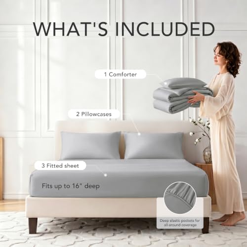 Quataly Cooling Comforter Set with Sheets&Pillowcases,Cooling Blanket