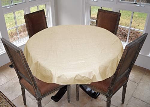LAMINET Stitched Edge Drop Tablecloth - Basketweave (Beige) - Large