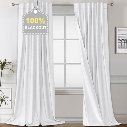 H.VERSAILTEX 2 Panels 52X84 inch Long Back Tap 100% Blackout Natural