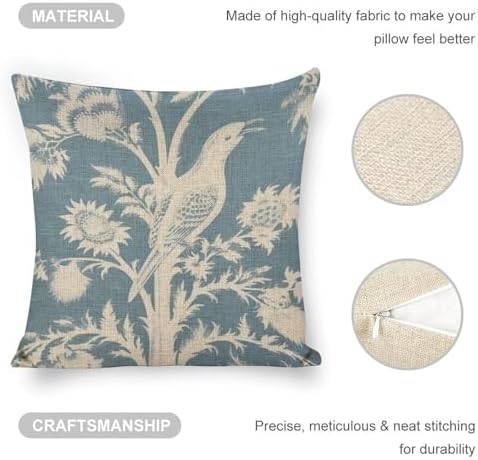 2 Pack, Square Decorative Pillow Covers, 18", Throw Pillow Sham with