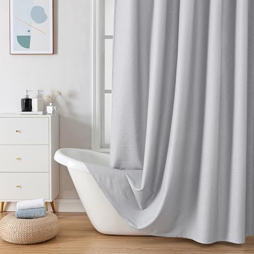 OVZME Berry Cute Shower Curtain, Embossed Textured Fabric Shower