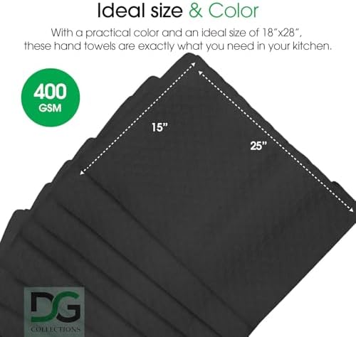 DG Collections Terry Kitchen Towels, 400 GSM 100% Cotton Dish Towels