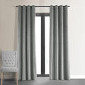 Signature Grommet Velvet Blackout Curtains (1Panel) 50W x 120L, Silver