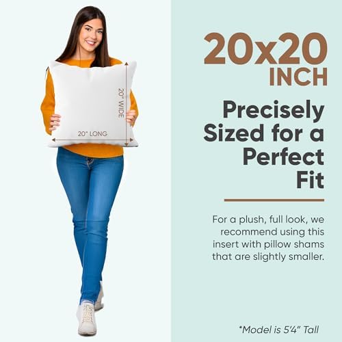 Pillowflex Synthetic Down Pillow Insert 20x20 in - Karate Chop Pillow
