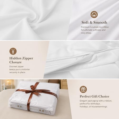 Grey Boho Full Duvet Cover Set - 4 Pcs Comforter Cover Bedding Sets