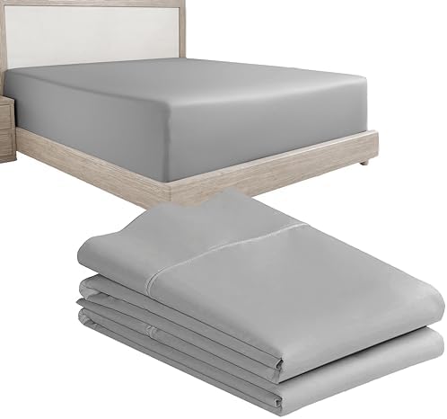 3-Piece Bundle - Fitted Sheet with 2 Pillowcases, 400 Thread Count
