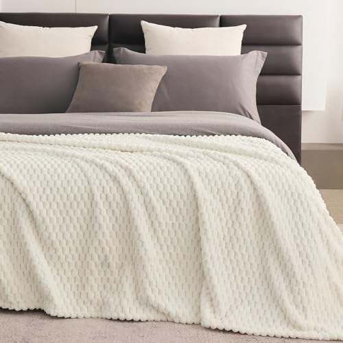 Super Soft Fleece King Size Blanket 90x90 Inches for Bed, Premium