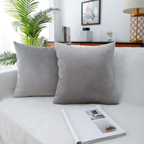 MoonRest - Pack of 2, Velvet Decorative Pillow Cover Set, Cozy Soft