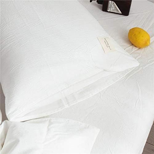3-piece Bedding Set 100% Natural Washed Cotton Linen Like Textured