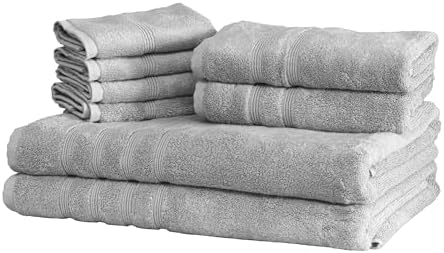 Mosobam 8 Piece Turkish Bath Sheet Set, 35 x 70 in, 700 GSM, Light