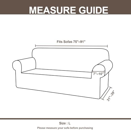 1 Piece Stretch Sofa Cover Washable Couch Cover for 3 Cushion Couch